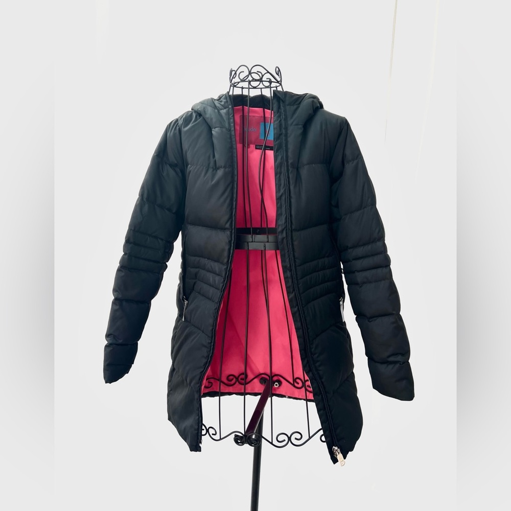 SPYDER Medium Black and Pink Zipper Coat/Jacket w/ Hood